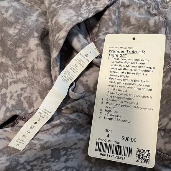 Lululemon Wunder Train HR Tight 25” size 4 - Picture 6 of 6